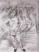 Jules Pascin Libaja at the front of Mirror oil painting artist